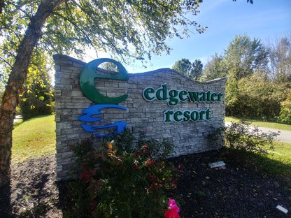 Edgewater Resort entrance sign